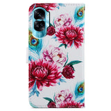 Honor 90 Lite PU Leather Case w. Wallet og Strap - Flowers