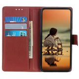 Samsung Galaxy A05s Litchi Leather Case w. Wallet - Brown