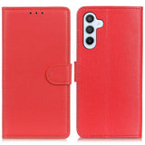 Samsung Galaxy A05s Litchi Leather Case w. Wallet - Red