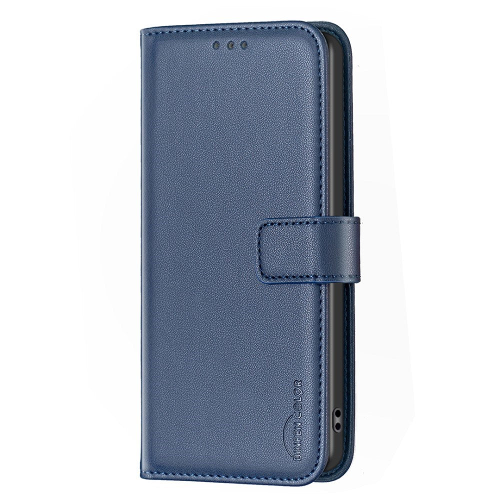 Honor X6a BINFEN Faux Leather Flip Case with Card Holder & Stand Function - Blue