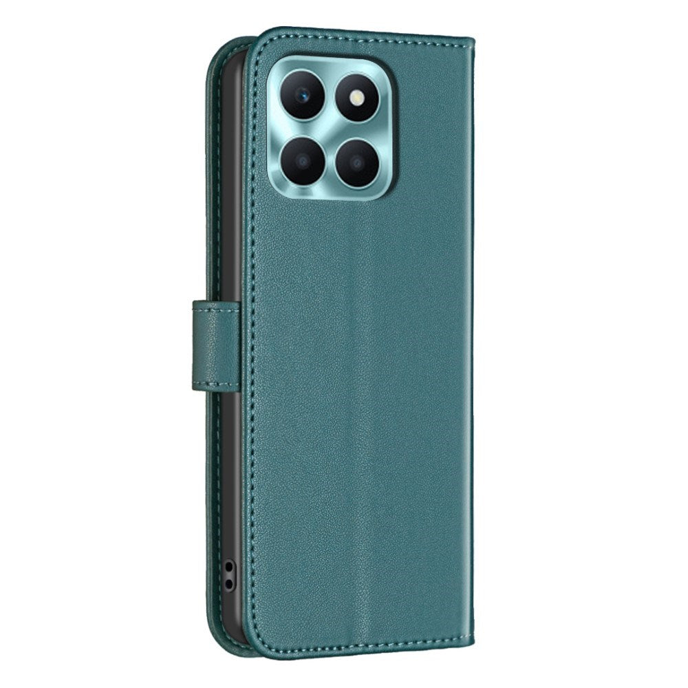 Honor X6a BINFEN Faux Leather Flip Case with Card Holder & Stand Function - Green