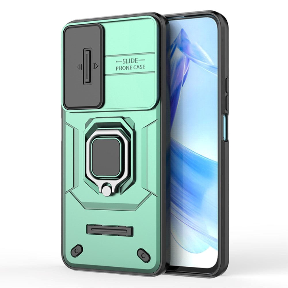 Honor 90 Lite Tough Case w. Magnetic Kickstand & Cam Slider - Green