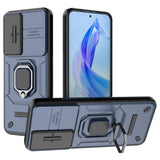 Honor 90 Lite Tough Case w. Magnetic Kickstand & Cam Slider - Blue