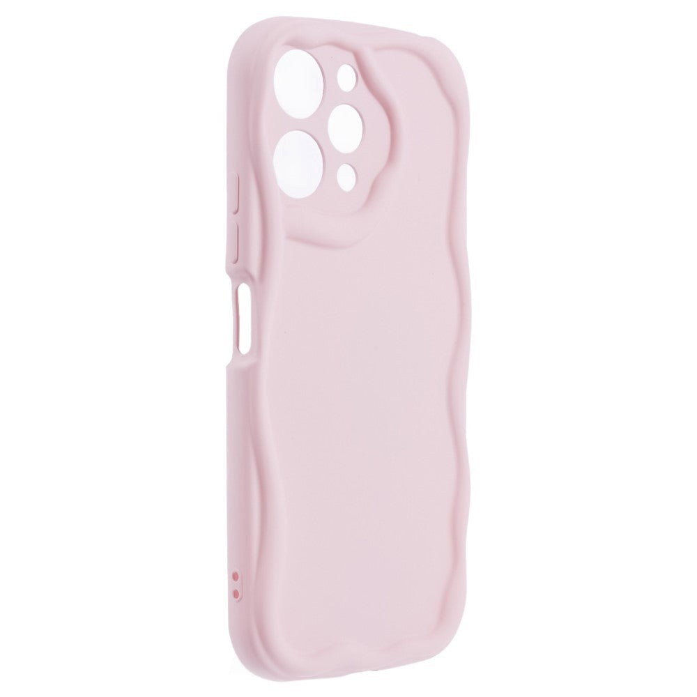 Xiaomi Redmi 12 (4G) Flexible Plastic Case w. Wavy Edges - Light Pink