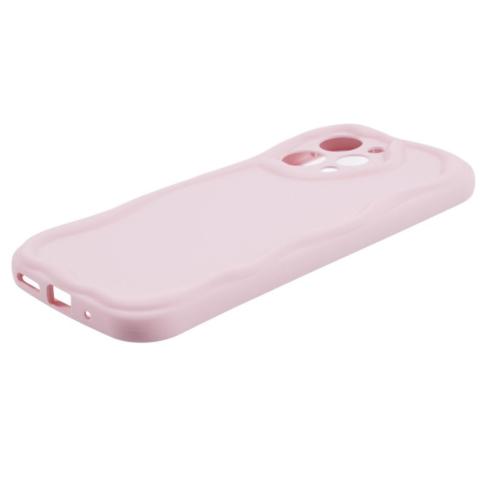 Xiaomi Redmi 12 (4G) Flexible Plastic Case w. Wavy Edges - Light Pink