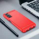 Samsung Galaxy A05s Brushed Carbon Case - Red