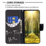 EIDERWOOD Motorola Edge 40 Neo Faux Leather Flip Case with Wallet & Print - "Don't Touch My Phone"