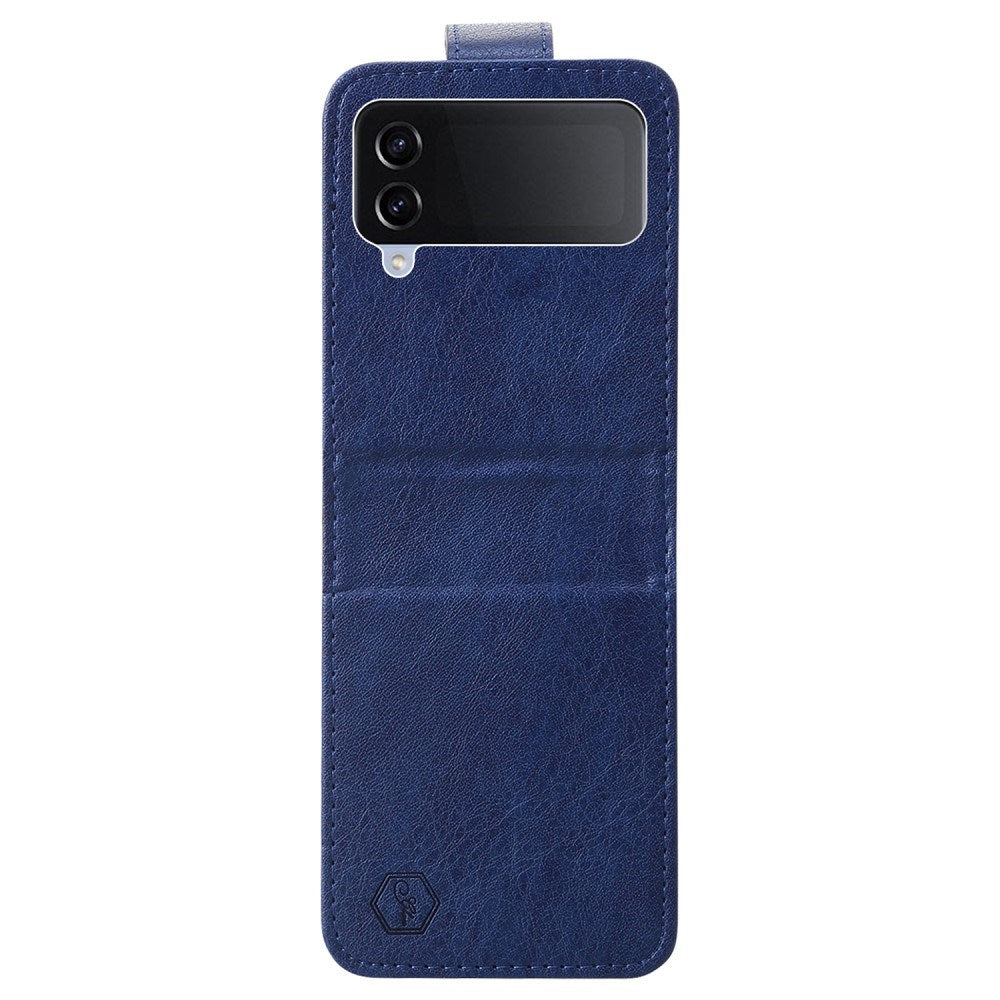 EIDERWOOD Samsung Galaxy Z Flip4 (5G) Faux Leather Back Case - Blue