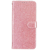 EIDERWOOD Motorola Moto G54 Leather Flip Case with Wallet and Strap - Glitter - Rose Gold