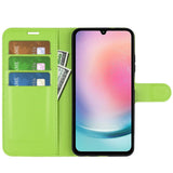 Samsung Galaxy A25 (5G) Litchi Læder Leather Case w. Wallet - Green