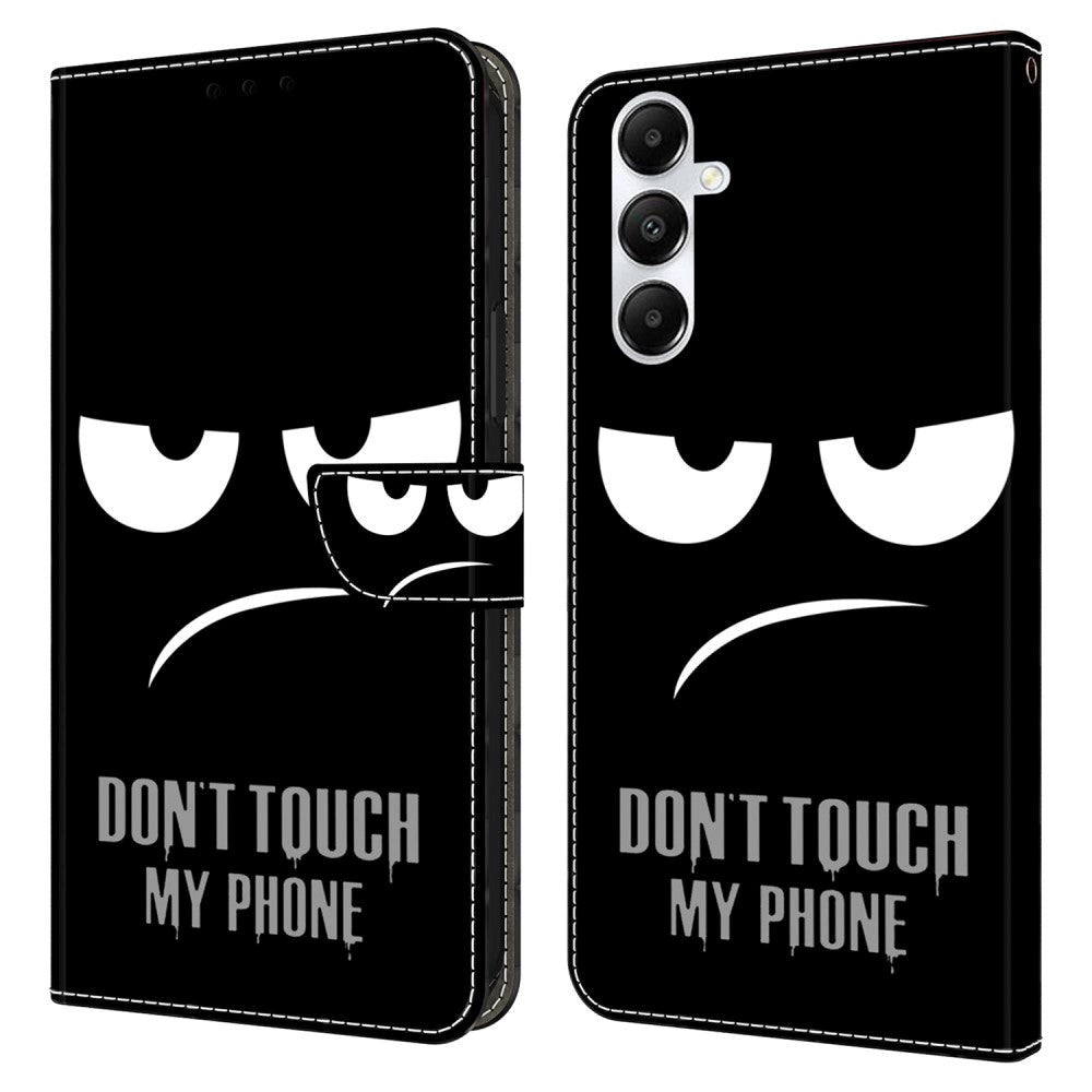 Samsung Galaxy A05s Leather Wallet Case & Print - "Don't Touch My Phone"