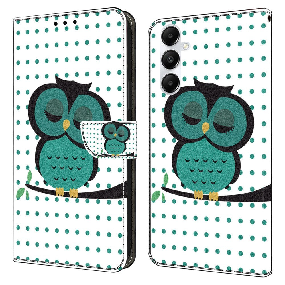 Samsung Galaxy A05s Leather Wallet Case & Print - Sleeping Owl