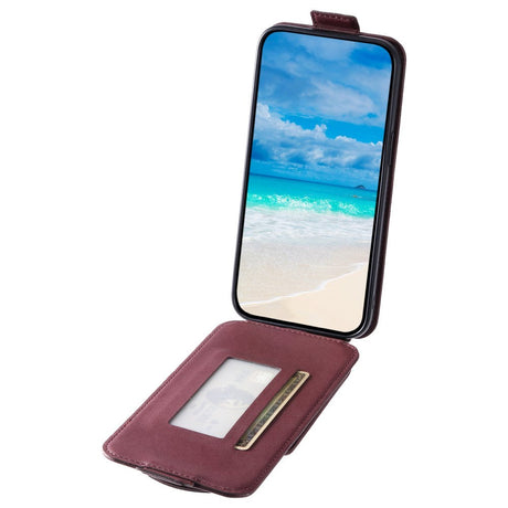 Samsung Galaxy S23 Vertical Faux Leather Flip Case with Wallet / Stand Function / Strap - Red