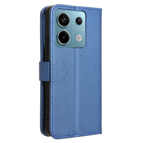 EIDERWOOD Xiaomi Redmi Note 13 Pro (5G) / Poco X6  Leather Flip Case w. Strap & Texture - Blue