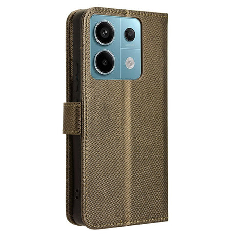 EIDERWOOD Xiaomi Redmi Note 13 Pro (5G) / Poco X6  Leather Flip Case w. Strap & Texture - Brown