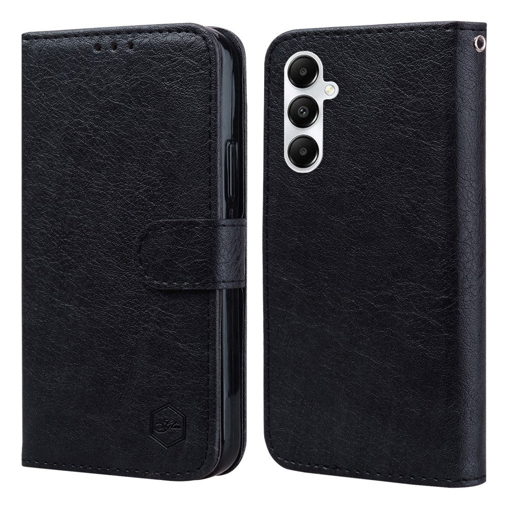 Samsung Galaxy A05s Faux Leather Case w. Wallet & Stand Function - Black