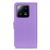 Xiaomi 14 Leather Wallet Case & Kickstand - Purple