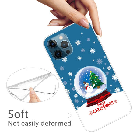 iPhone 15 Pro Flexible Plastic Christmas Case - Merry Christmas - Snow Globe