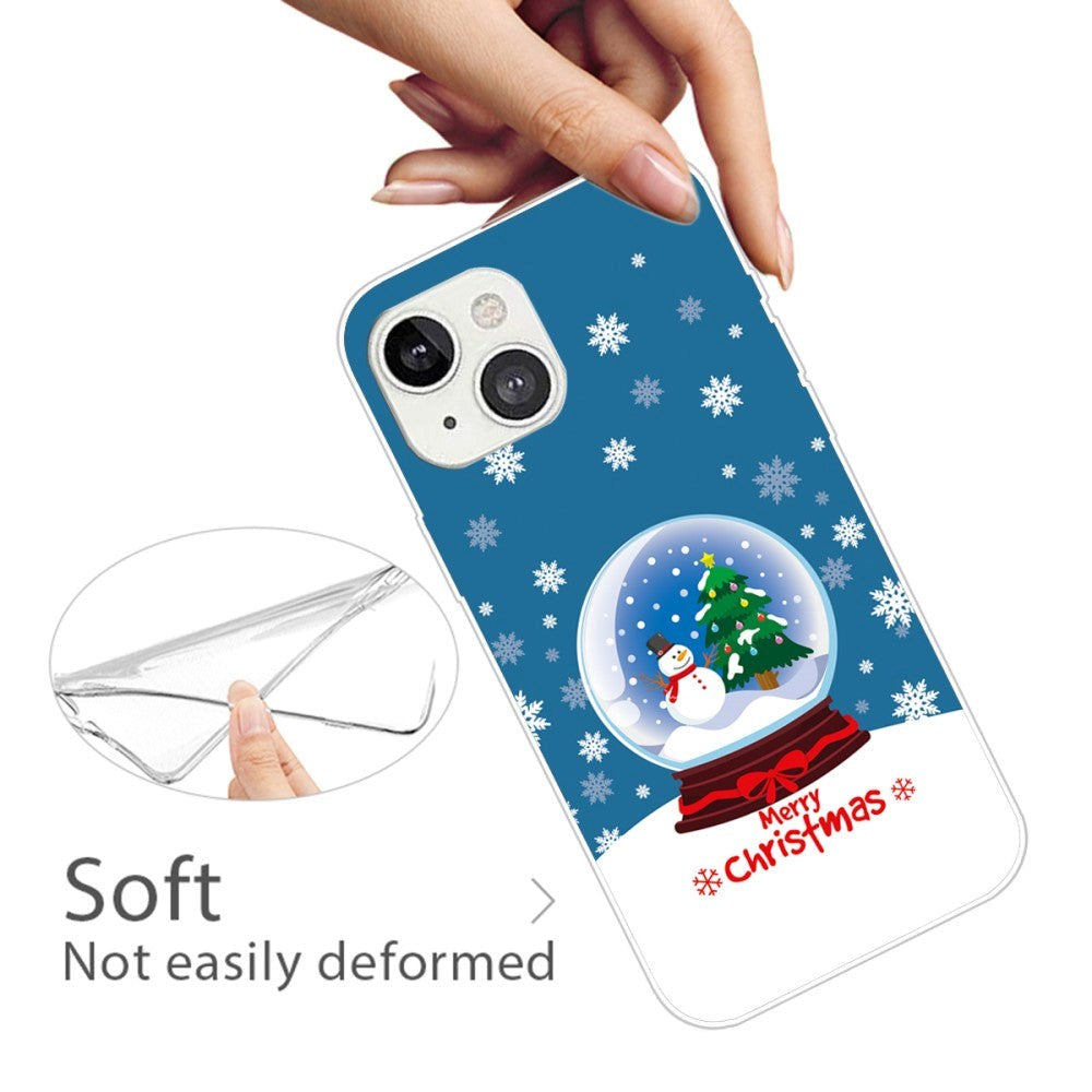 iPhone 15 Flexible Plastic Christmas Case - Merry Christmas - Snow Globe