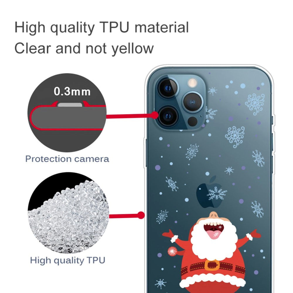 iPhone 15 Pro Flexible Plastic Christmas Case - Laughing Santa Claus