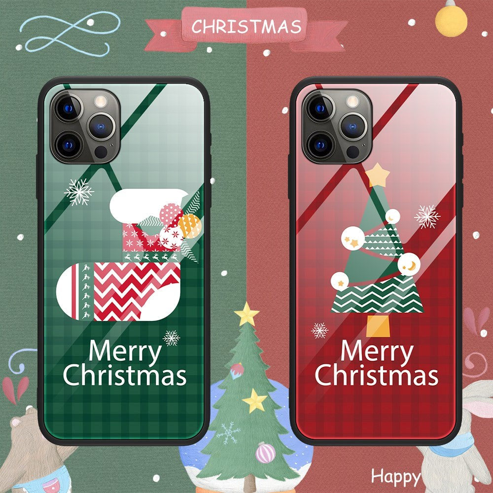 iPhone 15 Pro Christmas Case w. Back Glass - Christmas Tree