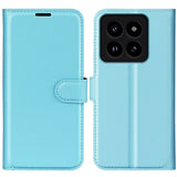 Xiaomi 14 Pro Faux Leather Case w. Wallet & Stand Function - Light Blue