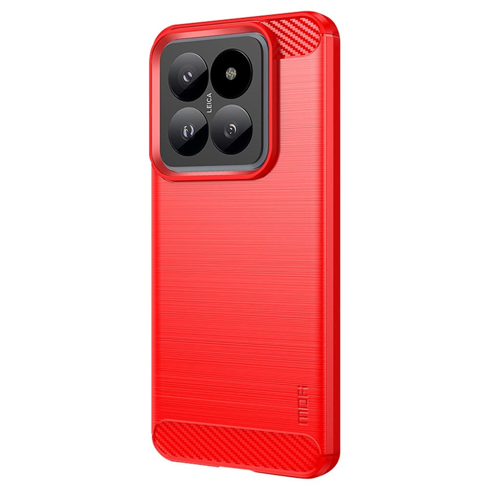 Xiaomi 14 Mofi Brewed Carbon Fiber Flexible Plastic Case - Red