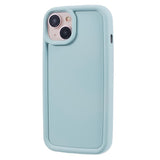 iPhone 15 Flexible Plastic Case w. Raised Edges - Light Blue