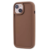 iPhone 15 Flexible Plastic Case w. Raised Edges - Brown