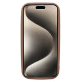 iPhone 15 Flexible Plastic Case w. Raised Edges - Brown