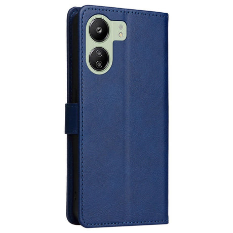 Xiaomi Poco C65 / Redmi 13C Leather Flip Case with Wallet and Strap - Blue