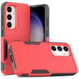 Samsung Galaxy S24+ (Plus) Hybrid Tough Plastic Case - Red