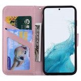 Samsung Galaxy A54 (5G) Flip Case with Strap / Standing function / Card Holder - Pink (Rabbit)