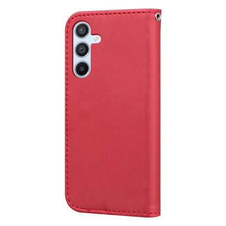 Samsung Galaxy A54 (5G) Flip Case with Strap / Standing function / Card Holder - Red (Cat)