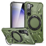 EIDERWOOD Tough Case for Samsung Galaxy S25+ / S24+ (Plus) With Kickstand and Magsafe - Green