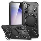 EIDERWOOD Tough Case for Samsung Galaxy S25+ / S24+ (Plus) With Kickstand and Magsafe - Black