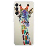 Samsung Galaxy A05s Flexible Plastic Case w. Motif - Giraffe