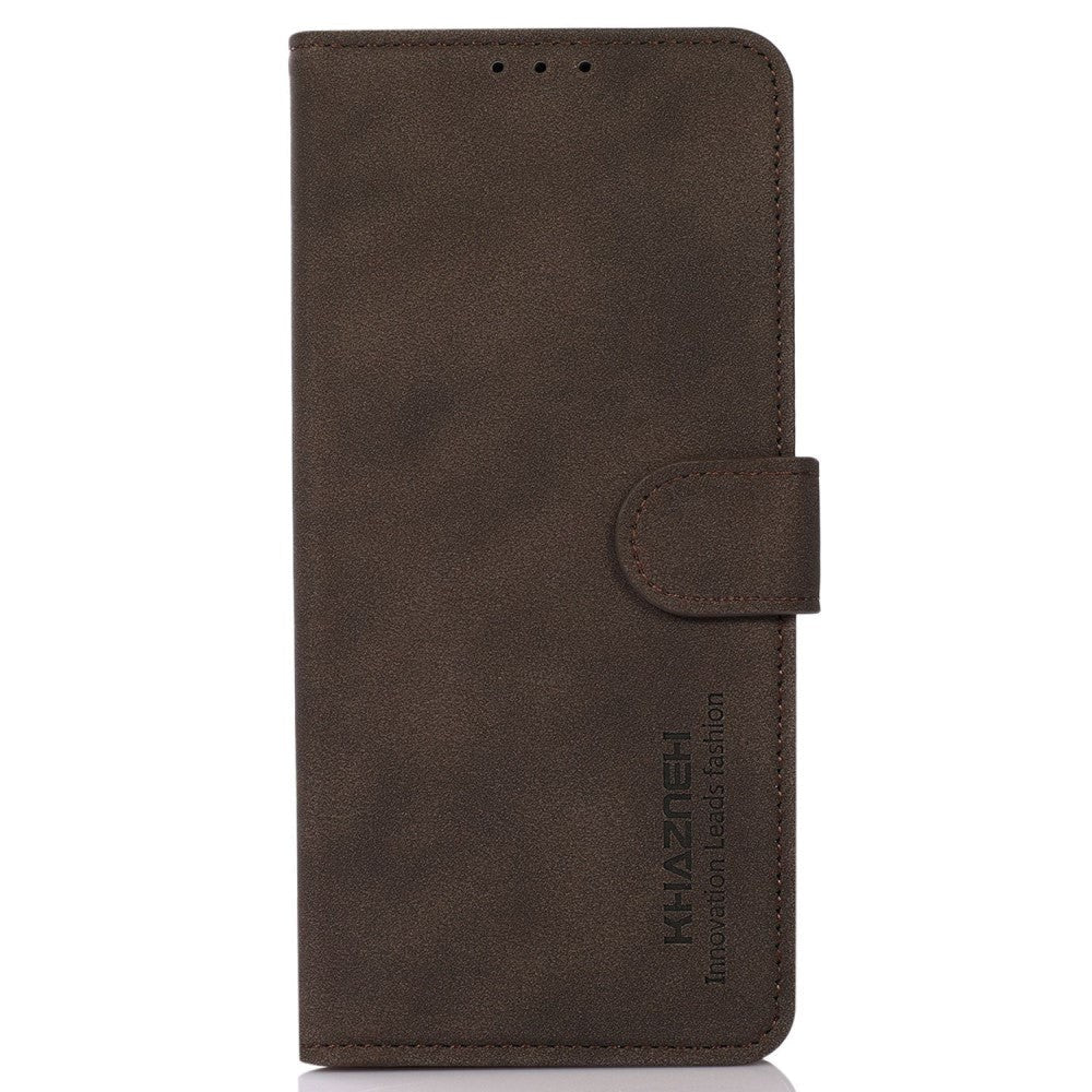 OnePlus 12 KHAZNEH Retro Leather Wallet Case - Brown