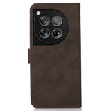 OnePlus 12 KHAZNEH Retro Leather Wallet Case - Brown