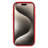 iPhone 15 Pro Flexible Plastic Case w. Wave Design - Mat Red