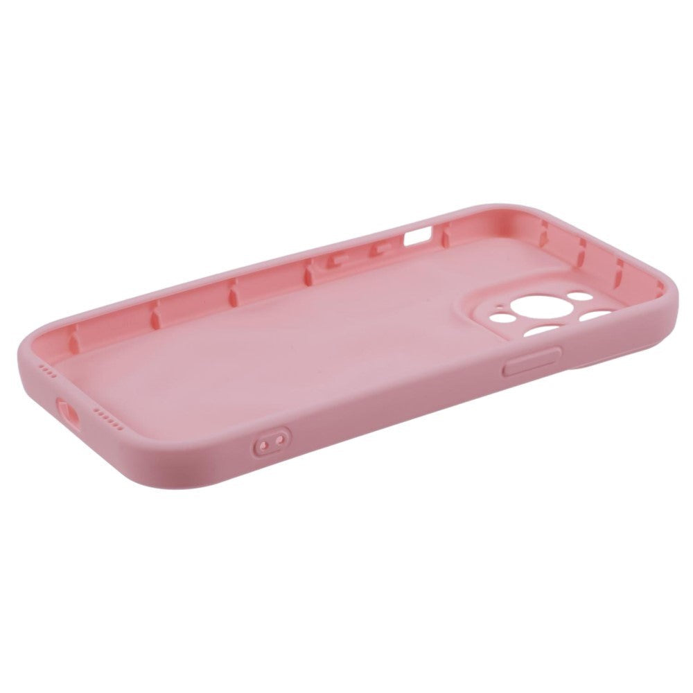 iPhone 15 Pro Flexible Plastic Case w. Wave Design - Mat Pink