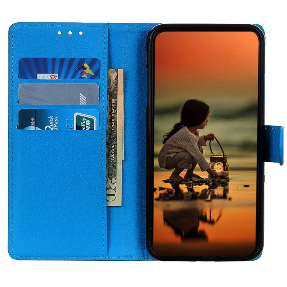 Samsung Galaxy Xcover 7 Leather Flip Case with Wallet - Blue