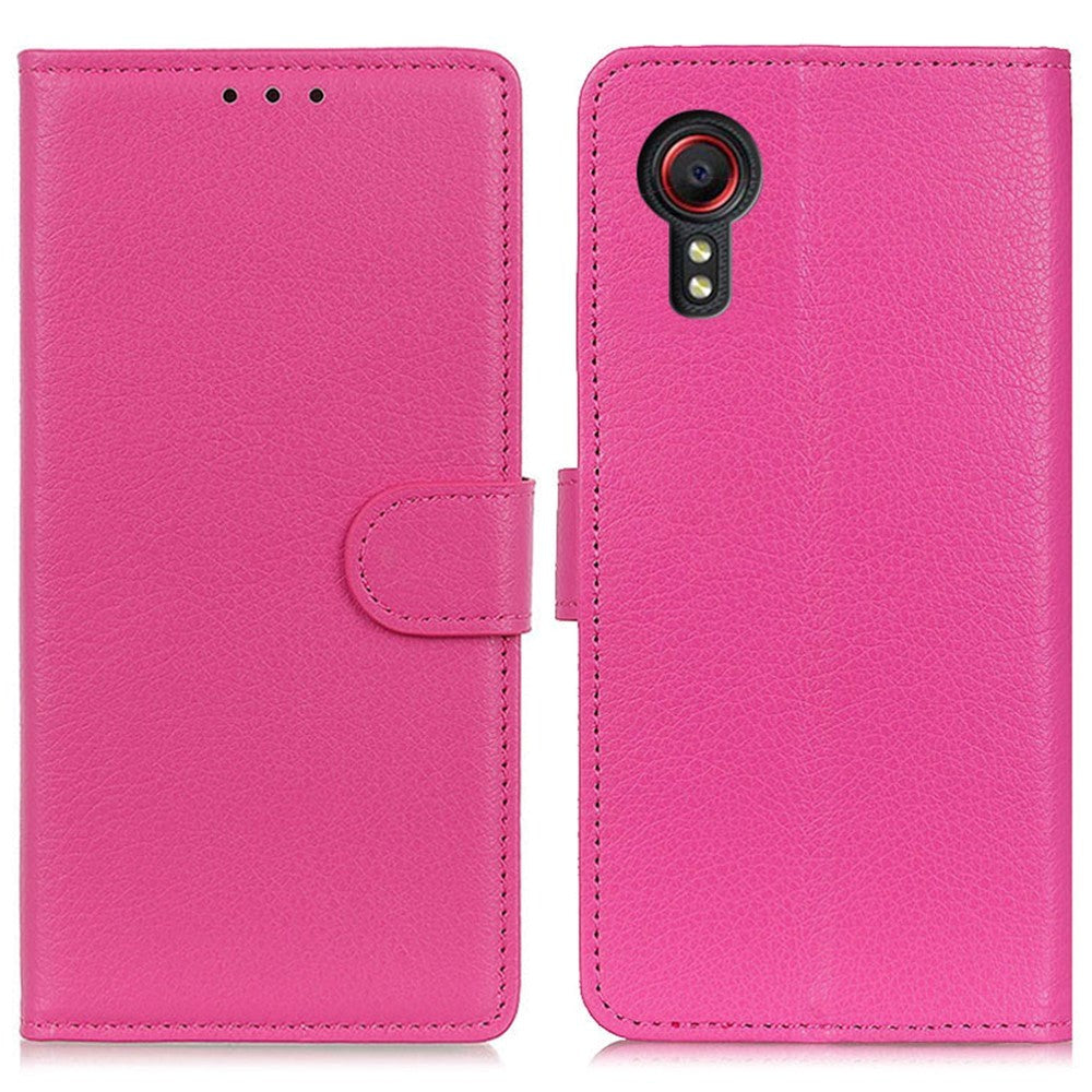 Samsung Galaxy Xcover 7 Leather Flip Case with Wallet - Pink