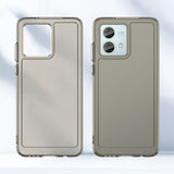 EIDERWOOD Motorola Moto G84 Transparent Flexible Plastic Case - Grey