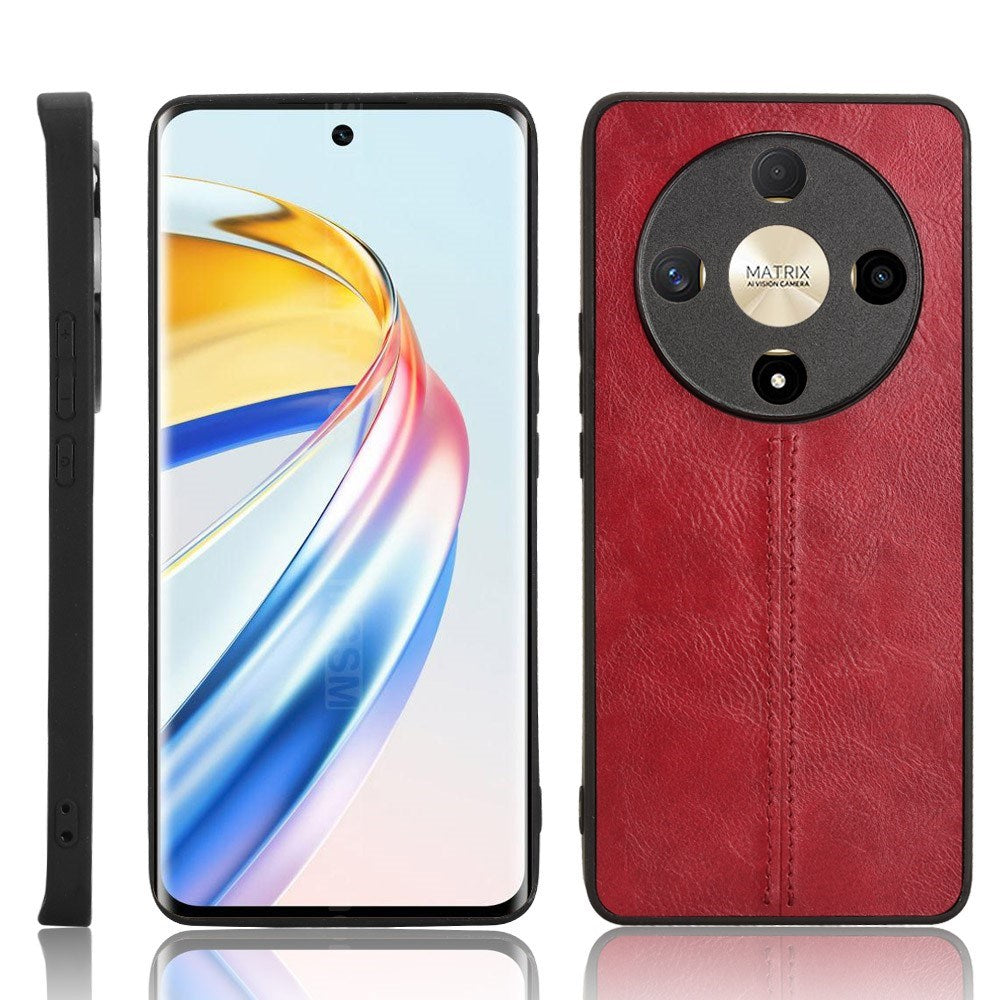 EIDERWOOD Honor Magic6 Lite (5G) Faux Leather Back Case - Red