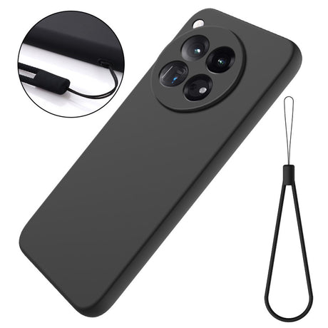 EIDERWOOD OnePlus 12R Liquid Silicone Case w. Strap - Black
