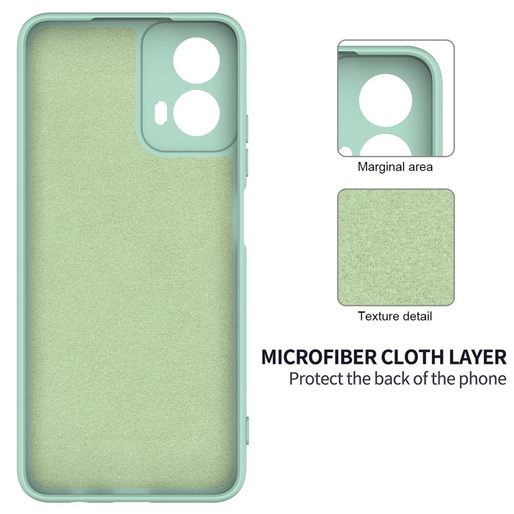 Motorola Moto G34 Liquid Silicone Case w. Strap - Green