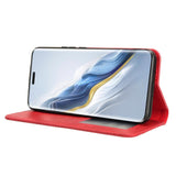 EIDERWOOD Honor Magic6 Pro (5G) Magnetic Faux Leather Flip Case - Red