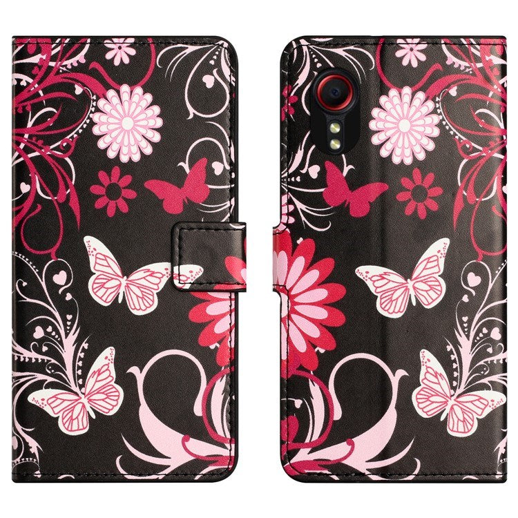 EIDERWOOD Samsung Galaxy Xcover 7 Flip Case with Card Holder & Stand Function - Butterflies