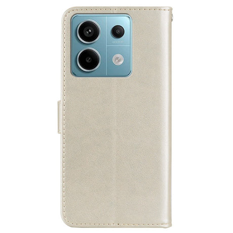 EIDERWOOD Xiaomi Redmi Note 13 Pro 5G / Poco X6 Leather Flip Case w. Wallet - Owl & Rhinestone - Gold